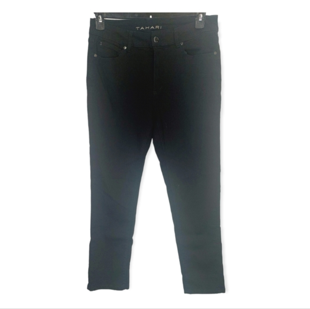 TAHARI Mid Rise Black‎ Jeans Size 10